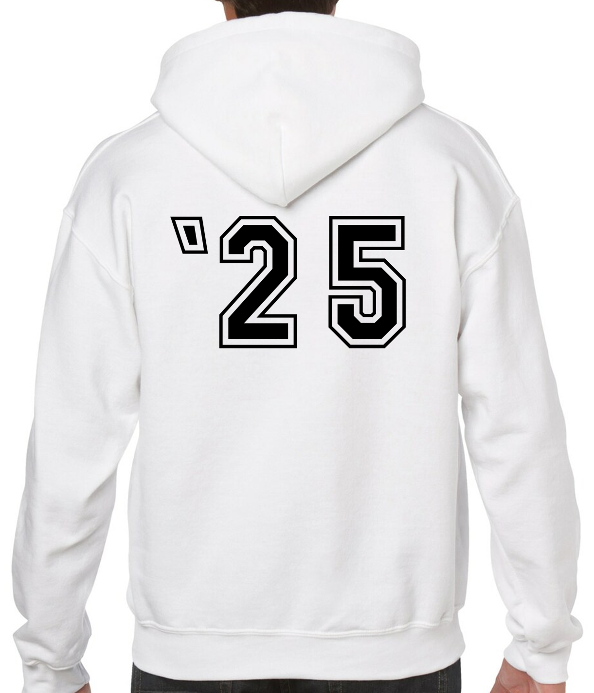 Senior White Hoodie Sweatshirt with NO LAST NAME