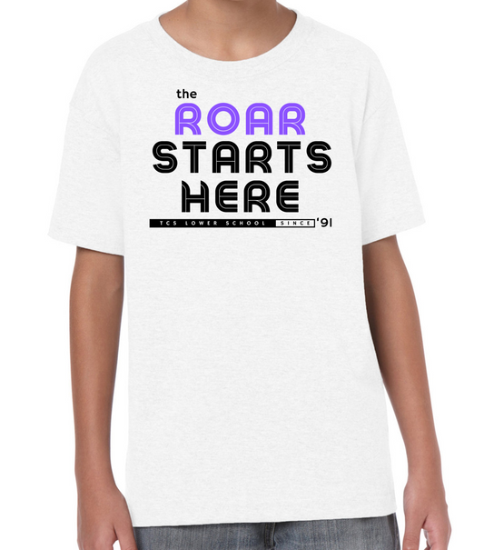 TCS Lower School "The Roar Starts Here" Short Sleeve T-Shirt