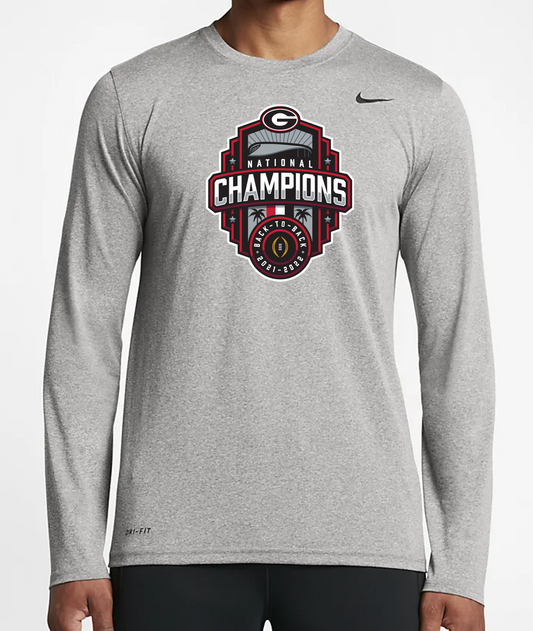 Men's Fanatics Branded Black Georgia Bulldogs x Atlanta Braves 2021 State  of Champions Peach Long Sleeve T-Shirt