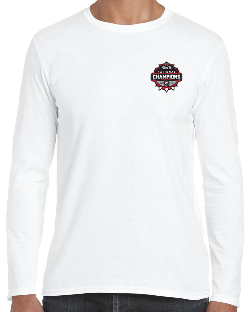 White Long Sleeve T Adult